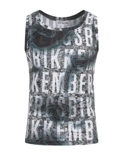 Bikkembergs Man Tank Top Black Size M Polyester, Elastane