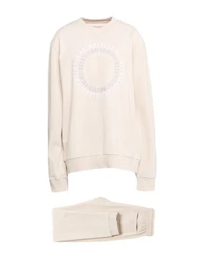 Bikkembergs Man Tracksuit Beige Size L Cotton, Elastane In Neutral