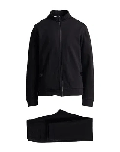 Bikkembergs Man Tracksuit Black Size Xxl Cotton, Polyamide, Polyester