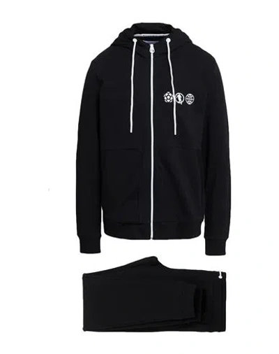 Bikkembergs Man Tracksuit Black Size Xxxl Cotton, Elastane