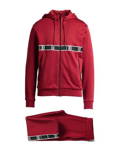 Bikkembergs Man Tracksuit Brick Size M Polyester, Cotton In Red