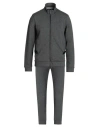 Bikkembergs Man Tracksuit Charcoal Size S Cotton, Polyamide, Polyester In Grey