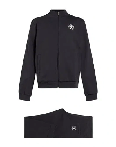 Bikkembergs Man Tracksuit Charcoal Size Xxl Cotton, Lycra In Black