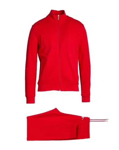Bikkembergs Man Tracksuit Red Size L Cotton, Elastane
