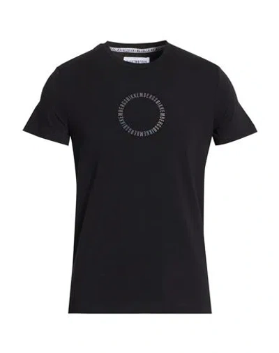 Bikkembergs Man T-shirt Black Size L Cotton, Elastane