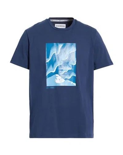 Bikkembergs Man T-shirt Blue Size L Cotton, Elastane