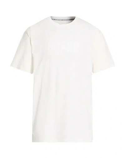 Bikkembergs Man T-shirt Cream Size L Cotton In White