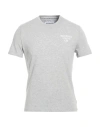 Bikkembergs Man T-shirt Grey Size S Cotton, Elastane In Gray