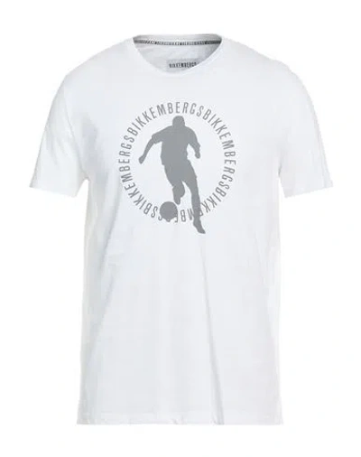 Bikkembergs Man T-shirt White Size L Cotton