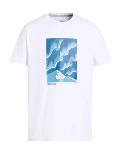 Bikkembergs Man T-shirt White Size L Cotton, Elastane