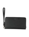 Bikkembergs Man Wallet Black Size - Calfskin In Black