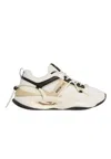 Bikkembergs Microfiber Leather Shoes In Bianco