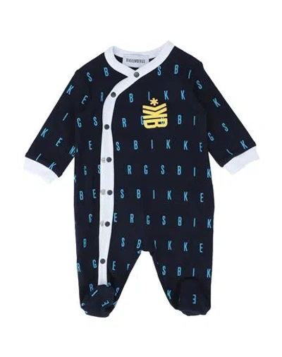 Bikkembergs Newborn Boy Baby Jumpsuits & Overalls Midnight Blue Size 3 Cotton