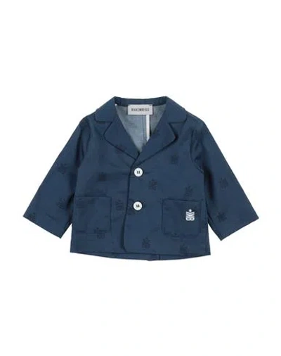 Bikkembergs Babies'  Newborn Boy Blazer Navy Blue Size 3 Cotton