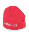 Bikkembergs Newborn Boy Hat Red Size 3 Cotton, Elastane In Blue