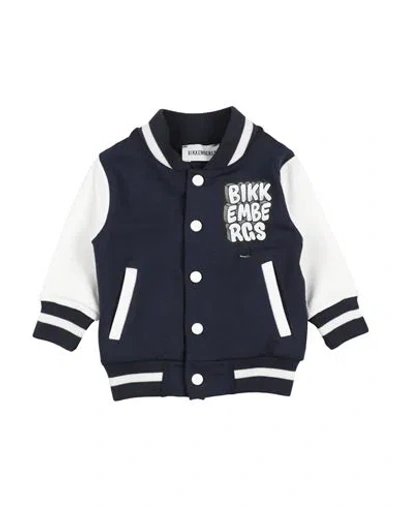 Bikkembergs Babies'  Newborn Boy Jacket Midnight Blue Size 0 Cotton, Elastane