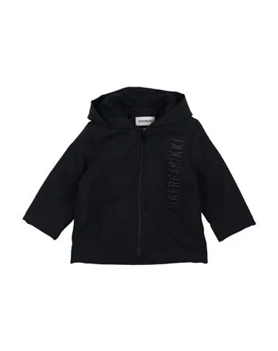 Bikkembergs Babies'  Newborn Boy Jacket Midnight Blue Size 0 Polyester, Elastic Fibres In Pattern