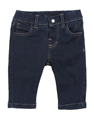 Bikkembergs Babies'  Newborn Boy Jeans Blue Size 0 Cotton, Polyester, Elastic Fibres
