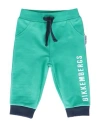 Bikkembergs Newborn Boy Pants Green Size 0 Cotton, Elastane In Green