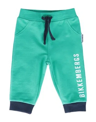 Bikkembergs Babies'  Newborn Boy Pants Green Size 0 Cotton, Elastane