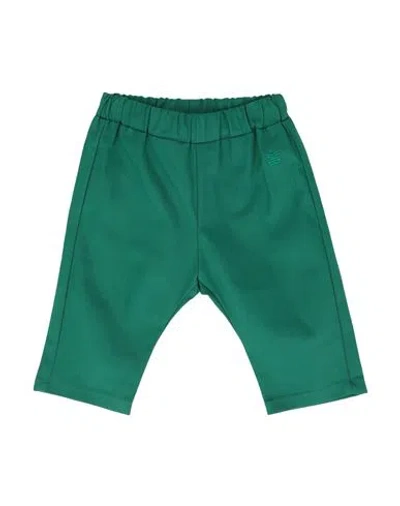 Bikkembergs Babies'  Newborn Boy Pants Green Size 0 Cotton, Elastane