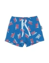 Bikkembergs Newborn Boy Shorts & Bermuda Shorts Blue Size 0 Cotton, Elastane In Blue
