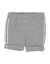 Bikkembergs Newborn Boy Shorts & Bermuda Shorts Grey Size 0 Viscose, Nylon, Elastane In Grey
