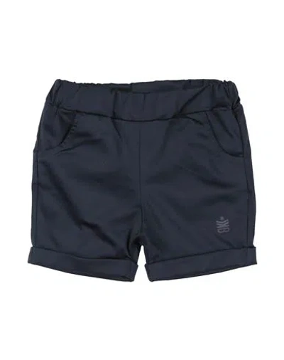 Bikkembergs Babies'  Newborn Boy Shorts & Bermuda Shorts Midnight Blue Size 0 Cotton, Elastane