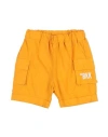 Bikkembergs Babies'  Newborn Boy Shorts & Bermuda Shorts Orange Size 0 Cotton