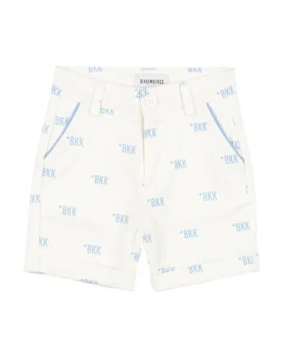 Bikkembergs Babies'  Newborn Boy Shorts & Bermuda Shorts White Size 3 Cotton, Elastane