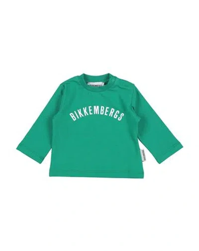 Bikkembergs Babies'  Newborn Boy T-shirt Green Size 0 Cotton