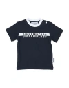 Bikkembergs Newborn Boy T-shirt Midnight Blue Size 0 Cotton, Elastane In Blue