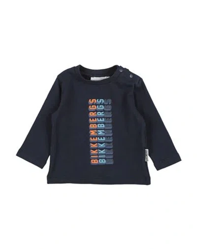 Bikkembergs Babies'  Newborn Boy T-shirt Midnight Blue Size 0 Cotton, Elastane