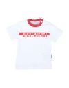 Bikkembergs Babies'  Newborn Boy T-shirt White Size 0 Cotton, Elastane