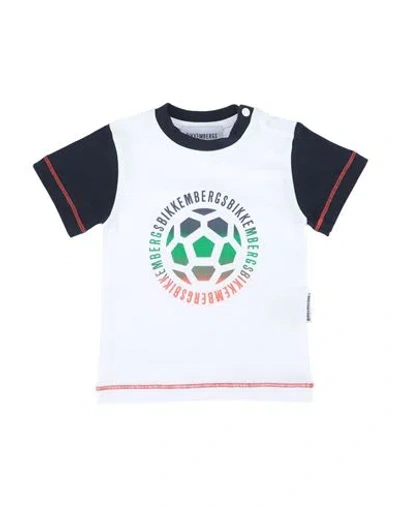 Bikkembergs Babies'  Newborn Boy T-shirt White Size 0 Cotton, Elastane