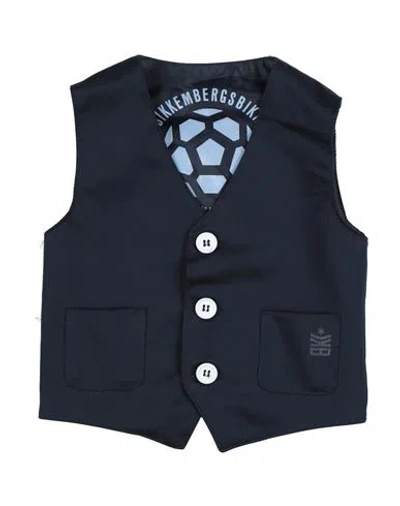 Bikkembergs Babies'  Newborn Boy Tailored Vest Midnight Blue Size 0 Cotton, Elastane