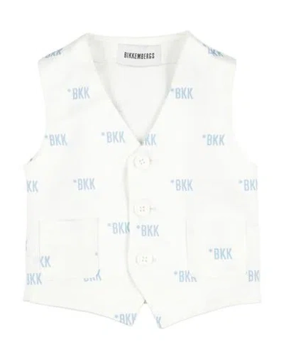 Bikkembergs Babies'  Newborn Boy Tailored Vest Off White Size 3 Cotton, Elastic Fibres