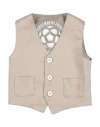 Bikkembergs Babies'  Newborn Boy Tailored Vest Sand Size 0 Cotton, Elastane In Beige