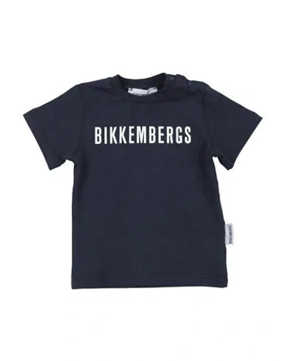 Bikkembergs Babies'  Newborn Boy T-shirt Navy Size 3 Cotton In Blue