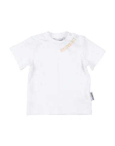 Bikkembergs Babies'  Newborn Boy T-shirt White Size 0 Cotton