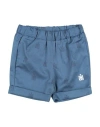 Bikkembergs Newborn Girl Shorts & Bermuda Shorts Slate Blue Size 0 Cotton, Elastane In Blue