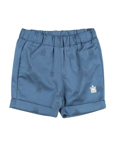 Bikkembergs Babies'  Newborn Girl Shorts & Bermuda Shorts Slate Blue Size 0 Cotton, Elastane