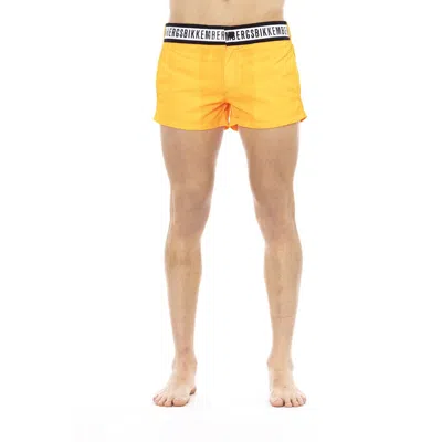 Bikkembergs Polyamide Men Swim Men's Short In Yellow