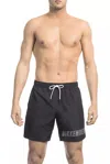 Bikkembergs Black Polyester Swimwear In Grey