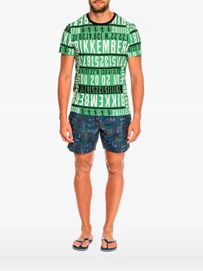 Bikkembergs Pupino Logo-print T-shirt In Green