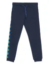 Bikkembergs Side-stripe Track Pants In Blue