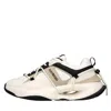 Bikkembergs Microfiber Leather Shoes In White