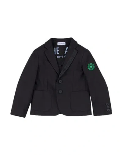 Bikkembergs Babies'  Toddler Boy Blazer Black Size 4 Cotton, Polyester, Elastane