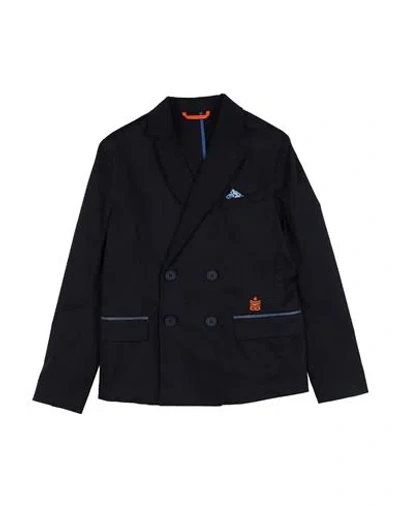 Bikkembergs Babies'  Toddler Boy Blazer Midnight Blue Size 5 Cotton, Elastic Fibres In Black