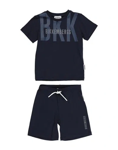 Bikkembergs Babies'  Toddler Boy Co-ord Midnight Blue Size 4 Cotton, Elastane In Black